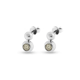 Ladies Rondure Drop Cremation Ashes Earrings - Cherished Urns