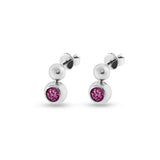 Ladies Rondure Drop Cremation Ashes Earrings - Cherished Urns