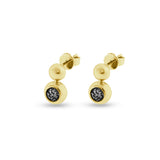 Ladies Rondure Drop Cremation Ashes Earrings - Cherished Urns