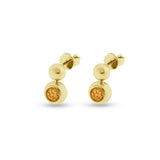 Ladies Rondure Drop Cremation Ashes Earrings - Cherished Urns