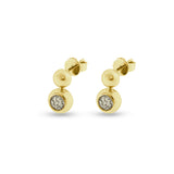 Ladies Rondure Drop Cremation Ashes Earrings - Cherished Urns