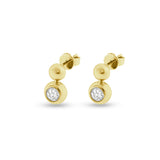 Ladies Rondure Drop Cremation Ashes Earrings - Cherished Urns