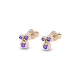 Ladies Rondure Array Triple Cremation Ashes Earrings - Cherished Urns
