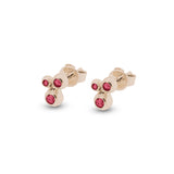 Ladies Rondure Array Triple Cremation Ashes Earrings - Cherished Urns