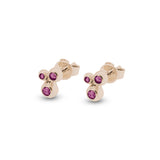 Ladies Rondure Array Triple Cremation Ashes Earrings - Cherished Urns