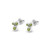 Ladies Rondure Array Triple Cremation Ashes Earrings - Cherished Urns