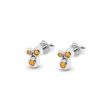 Ladies Rondure Array Triple Cremation Ashes Earrings - Cherished Urns
