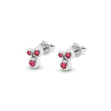 Ladies Rondure Array Triple Cremation Ashes Earrings - Cherished Urns