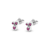 Ladies Rondure Array Triple Cremation Ashes Earrings - Cherished Urns