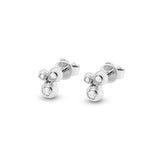 Ladies Rondure Array Triple Cremation Ashes Earrings - Cherished Urns
