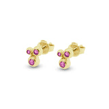 Ladies Rondure Array Triple Cremation Ashes Earrings - Cherished Urns