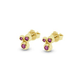 Ladies Rondure Array Triple Cremation Ashes Earrings - Cherished Urns