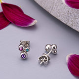 Ladies Rondure Array Triple Cremation Ashes Earrings - Cherished Urns