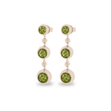 Ladies Rondure Array Triple Drop Cremation Ashes Earrings - Cherished Urns