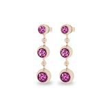 Ladies Rondure Array Triple Drop Cremation Ashes Earrings - Cherished Urns