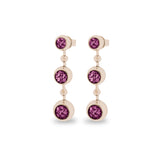 Ladies Rondure Array Triple Drop Cremation Ashes Earrings - Cherished Urns