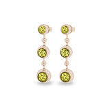 Ladies Rondure Array Triple Drop Cremation Ashes Earrings - Cherished Urns