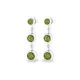 Ladies Rondure Array Triple Drop Cremation Ashes Earrings - Cherished Urns