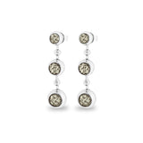 Ladies Rondure Array Triple Drop Cremation Ashes Earrings - Cherished Urns