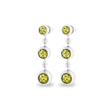 Ladies Rondure Array Triple Drop Cremation Ashes Earrings - Cherished Urns