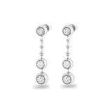 Ladies Rondure Triple Spaced Drop Cremation Ashes Earrings - Cherished Urns