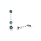 Ladies Rondure Triple Spaced Drop Cremation Ashes Earrings - Cherished Urns
