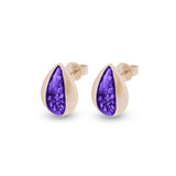 Ladies Rondure Teardrop Cremation Ashes Earrings - Cherished Urns