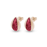 Ladies Rondure Teardrop Cremation Ashes Earrings - Cherished Urns