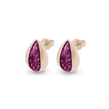 Ladies Rondure Teardrop Cremation Ashes Earrings - Cherished Urns