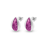Ladies Rondure Teardrop Cremation Ashes Earrings - Cherished Urns