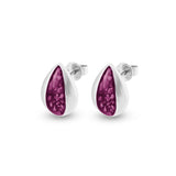 Ladies Rondure Teardrop Cremation Ashes Earrings - Cherished Urns