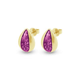 Ladies Rondure Teardrop Cremation Ashes Earrings - Cherished Urns