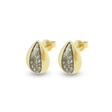 Ladies Rondure Teardrop Cremation Ashes Earrings - Cherished Urns