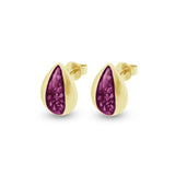Ladies Rondure Teardrop Cremation Ashes Earrings - Cherished Urns