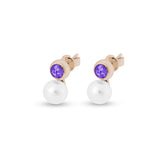 Ladies Rondure Pearl Cremation Ashes Earrings - Cherished Urns