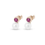 Ladies Rondure Pearl Cremation Ashes Earrings - Cherished Urns