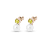 Ladies Rondure Pearl Cremation Ashes Earrings - Cherished Urns