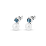Ladies Rondure Pearl Cremation Ashes Earrings - Cherished Urns