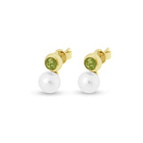 Ladies Rondure Pearl Cremation Ashes Earrings - Cherished Urns
