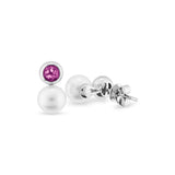 Ladies Rondure Pearl Cremation Ashes Earrings - Cherished Urns