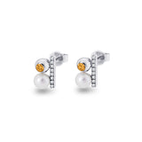 Ladies Rondure Opulence Cremation Ashes Earrings - Cherished Urns