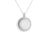 Small Round Glass Locket Sterling Silver Cremation Ashes Locket - Cherished Urns