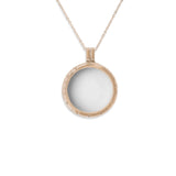 Small Round Glass Locket Sterling Silver Cremation Ashes Locket - Cherished Urns