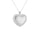 Small Heart Glass Locket Sterling Silver Cremation Ashes Locket With Fine Crystals - Cherished Urns