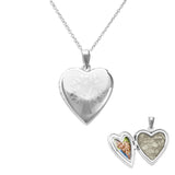 Tree of Life Heart Shaped Sterling Silver Cremation Ashes Locket - Cherished Urns
