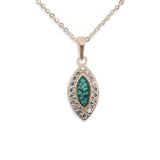 Ladies Marquise Memorial Ashes Pendant with Fine Crystals - Cherished Urns