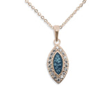 Ladies Marquise Memorial Ashes Pendant with Fine Crystals - Cherished Urns