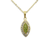 Ladies Marquise Memorial Ashes Pendant with Fine Crystals - Cherished Urns
