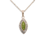 Ladies Marquise Memorial Ashes Pendant with Fine Crystals - Cherished Urns
