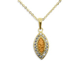 Ladies Marquise Memorial Ashes Pendant with Fine Crystals - Cherished Urns